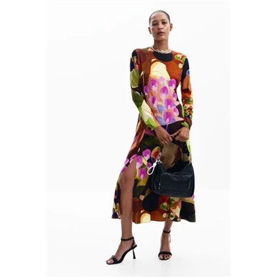 Printed midi dress M. Christian Lacroix