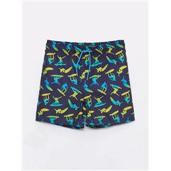 LC Waikiki Пляжные шорты для мальчиков с рисунком и эластичной резинкой на талии