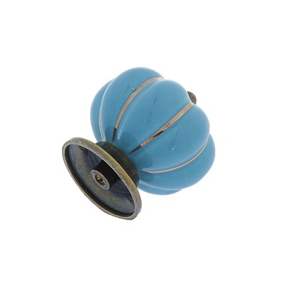 Ручка-кнопка Ceramics 001, керамическая, синяя