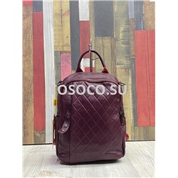 8299-2 wine red рюкзак Wifeore натуральная кожа 28x9x21