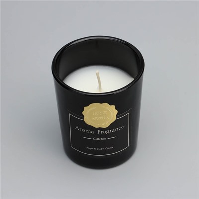 Свеча ароматическая "Aroma Candle",белый чай, черная, 5,5х6,5 см