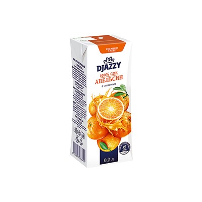 «Djazzy», сок «Апельсин с мякотью», 0.2л