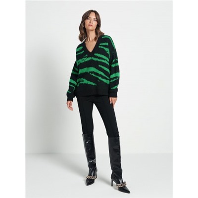 Пуловер женский ZZ-01002 black/green