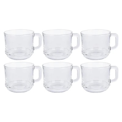 Kaffee- und Teeglas Set, 6-teilig, aus Sodalimeglas