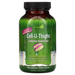 Irwin Naturals, Cell-U-Thighs, уменьшение проявлений целлюлита, 60 мягких таблеток с жидкостью