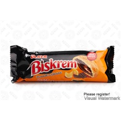 Печенье Ulker "Biskrem" со вкусом апельсина и шоколадной шачинкой 90 гр 1/18 1146-00