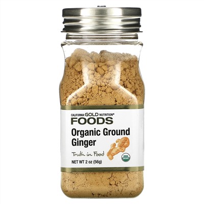 California Gold Nutrition, Organic Ground Ginger, 2 oz (56 g)