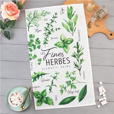 Полотенце кухонное Доляна Fines herbes, 35х60 см, 100% хл, 160г/м2