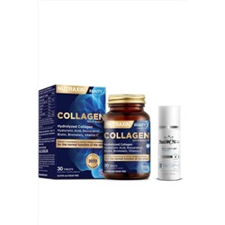 Collagen Hydrolyzed Collagen 30 таблеток + очищающий гель для лица 100 мл подарок 7777200021080