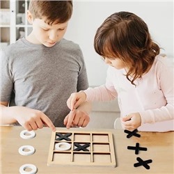 Настольная игра Крестики -нолики из дерева , логическая игра для двоих.