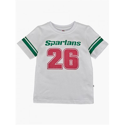 Футболка д/м "Spartans 26" (98-122см) UD 0188(5)бел/зелен