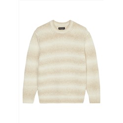 Marc O'Polo - CHUNKY CREW NECK DÉGRADÉ - Вязаный свитер - белый