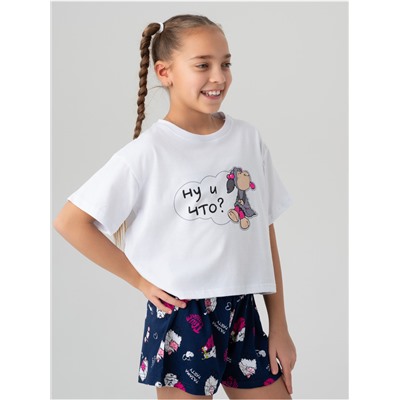 Пижама "Овечки" детская девочка с шортами