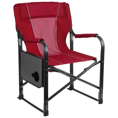 Кресло туристическое Maclay, стол с подстаканником, 63х47х94 см, цвет красный