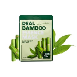 (Китай) Тканевая маска для лица FarmStay, с экстрактом бамбука Real Bamboo Essence Mask (упаковка 10шт)