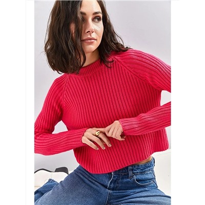 SHADE Женский трикотажный свитер с круглым вырезом и узором с длинными рукавами
