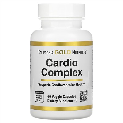 California Gold Nutrition, Cardio Complex, 60 Veggie Capsules