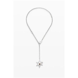 Star and heart necklace silver-plated Zalio