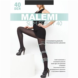 Колготки женские MALEMI Slim Effect 40 ден, цвет чёрный (nero), размер 5