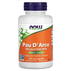 NOW Foods, Pau D'Arco`` 100 растительных капсул