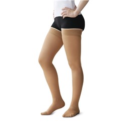 Чулки медицинские компрессионные, выше колена, с мыском, 1 класс, рост 2, арт.4002, размер 5 (XL), цвет бежевый