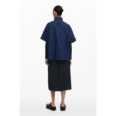 Geometric pattern poncho