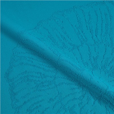 BY COLLECTION Карибы Полотенце пляжное махровое 90х160см, 100% хлопок, бирюзовый