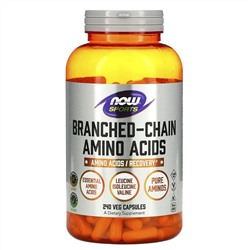 NOW Foods, Sports, аминокислоты с разветвленными цепями, 240 капсул