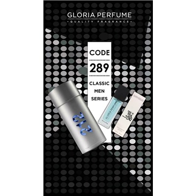 Мини-парфюм 15 мл Gloria Perfume №289 (Carolina Herrera 212 Men)