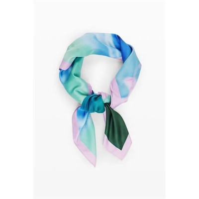 Watercolor floral scarf