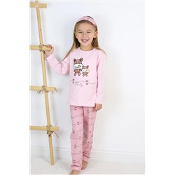 Пижамный комплект Wonderful KIDS для девочек с повязками на глазах и принтом