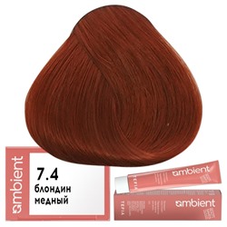 Крем-краска для волос AMBIENT 7.4, Tefia