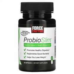 Force Factor, ProbioSlim, поддержка пищеварения + контроль веса, 30 капсул