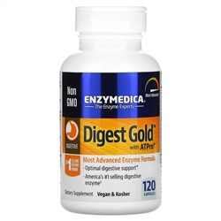 Enzymedica, Digest Gold с ATPro, добавка с пищеварительными ферментами, 120 капсул