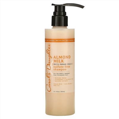 Carol's Daughter, Almond Milk, Daily Damage Repair, Sulfate-Free Shampoo, For Extremely Damaged, Over-Processed Hair, 12 fl oz (355 ml)