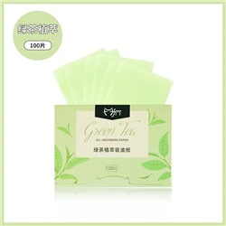 Матирующие салфетки для лица с экстрактом зеленого чая 100шт