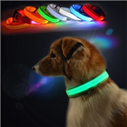Нейлоновый светодиодный ошейник для собак (в ассортименте)