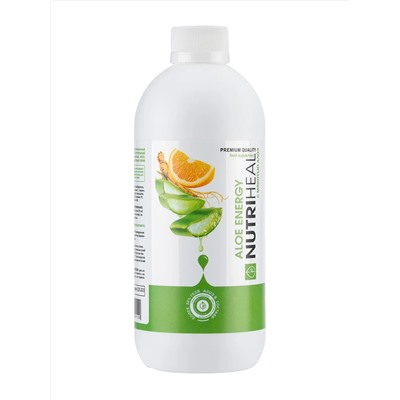 Aloe gel Energy with aloe pulp, guarana and orange juice liquid / Алоэ гель Энерджи с мякотью алоэ, гуараной и апельсиновым соком жидк. / NUTRIHEAL