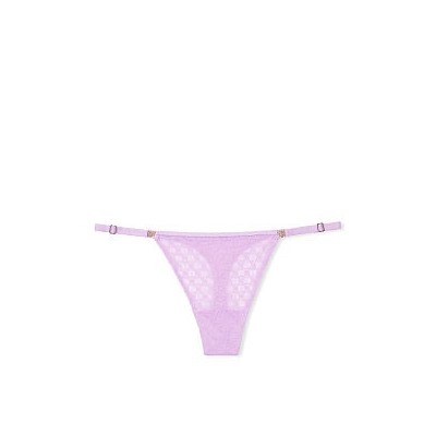 Icon by Victoria's Secret Lace Adjustable String Thong Panty in Icon