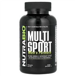 NutraBio, MultiSport, добавка для мужчин, 120 капсул V-Cap