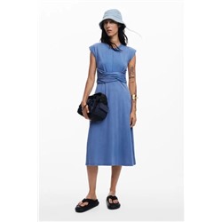 Ruched midi dress