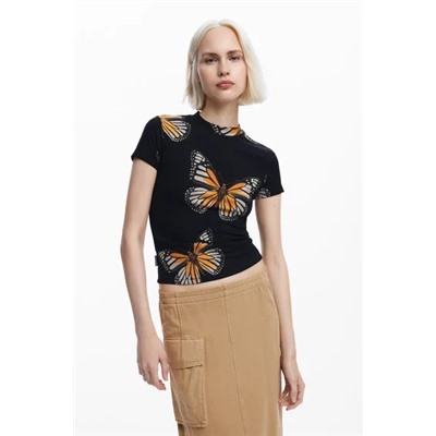 Short-sleeve butterfly T-shirt