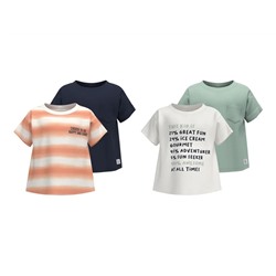 lupilu® Kleinkinder / Kinder Jungen T-Shirt, 2 Stück, aus reiner Bio-Baumwolle