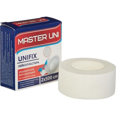 Лейкопластырь Master Uni Unifix 2*500 тканевая основа