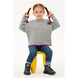 Серый меланжевый свитер для девочки Неожиданная скидка в корзине