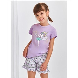 Детская хлопковая пижама 2388/2389-S20 Klara фиолетовый,Taro,Польша