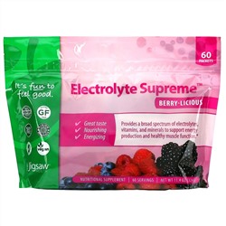 Jigsaw Health, Electrolyte Supreme, ягодный вкус, 60 пакетов, 11,4 унции (324 г)