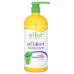 Alba Botanica, Very Emollient, интенсивный смягчающий лосьон для тела, оригинальный вкус, без запаха, 946 мл (32 жидк. унции)