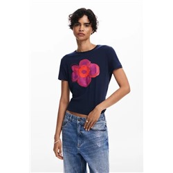 Flower illustration T-shirt