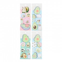 Закладки клейкие Avocado бумага, 5-6 цветов, 15 листов, рисунок КОКОС 213106